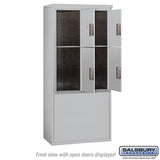 11 Door Free-Standing Parcel Locker with 4 Parcel Lockers for USPS Access