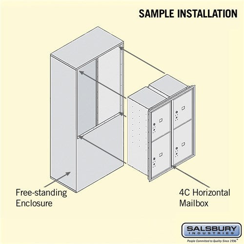 11 Door Free-Standing Parcel Locker with 4 Parcel Lockers for USPS Access