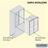 Free-Standing 4C Horizontal Mailbox Unit with Parcel Lockers