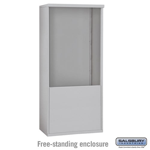 Free-Standing Enclosure for Double Column Mailbox Unit - Aluminum