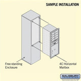 11-Door Free-Standing Mailbox with Parcel Locker and USPS Access