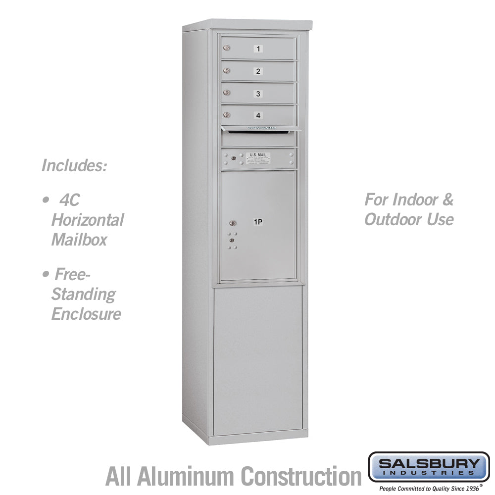 11-Door Free-Standing Mailbox with Parcel Locker and USPS Access