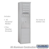 11-Door Free-Standing Mailbox with Parcel Locker and USPS Access