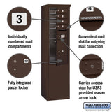 11-Door Free-Standing Mailbox with Parcel Locker in Bronze