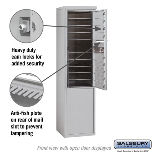 11 Door High Free-Standing 4C Horizontal Mailbox with USPS Access