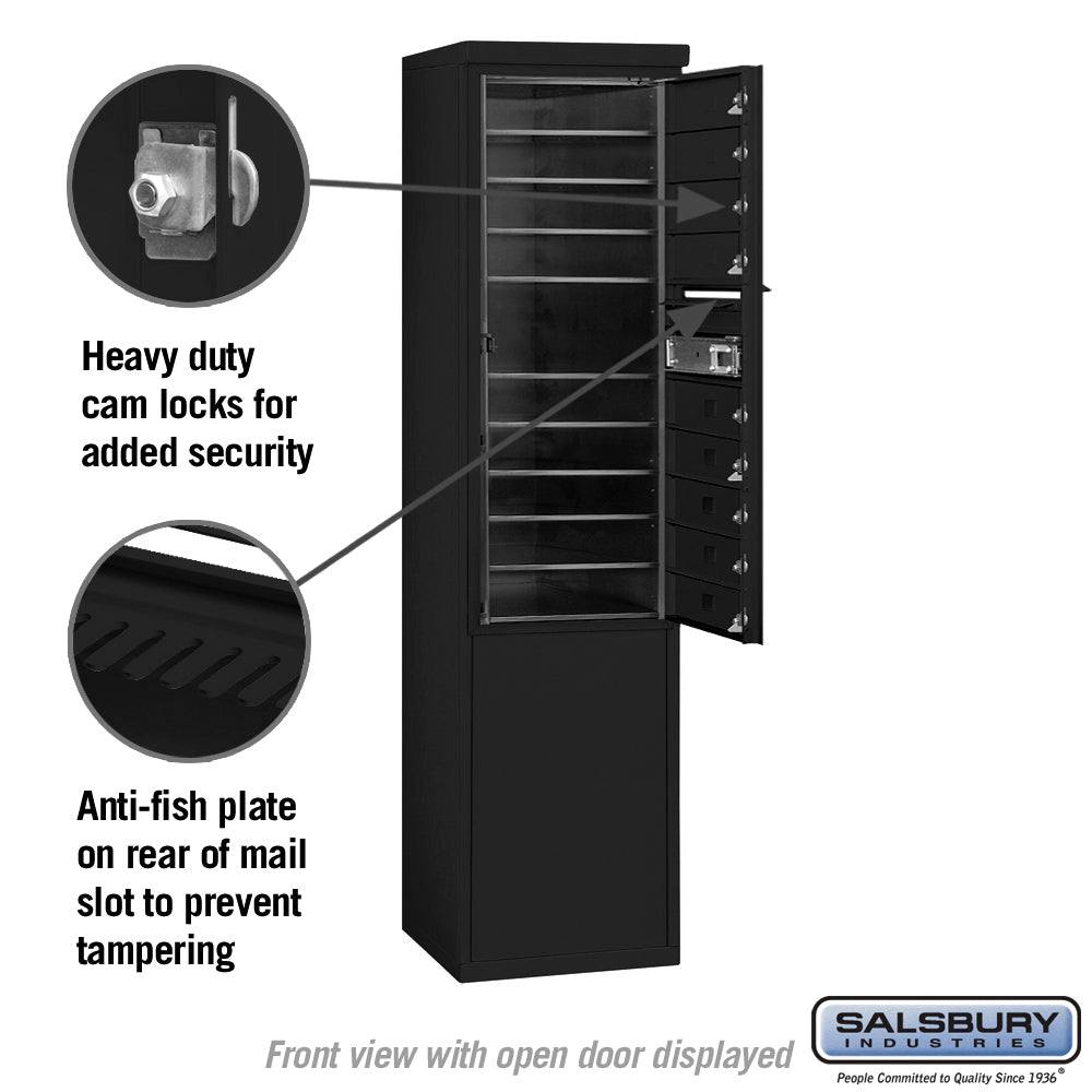 11 Door High Free-Standing 4C Horizontal Mailbox with Private Access