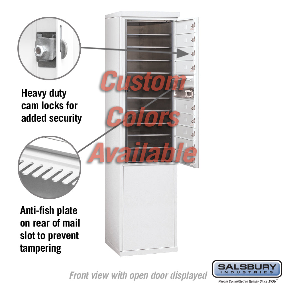 Free-Standing 4C Horizontal Mailbox Unit - 11 Door High - Custom Color - Front Loading - Private Access