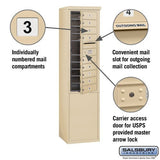 11 Door High Free-Standing 4C Horizontal Mailbox with USPS Access