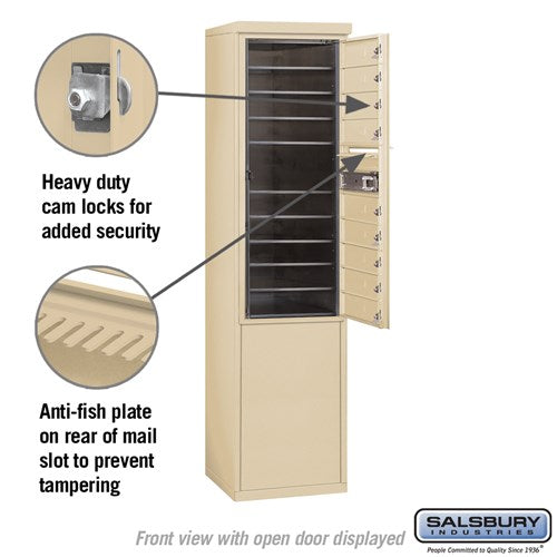 11-Door High Free-Standing 4C Horizontal Mailbox with USPS Access