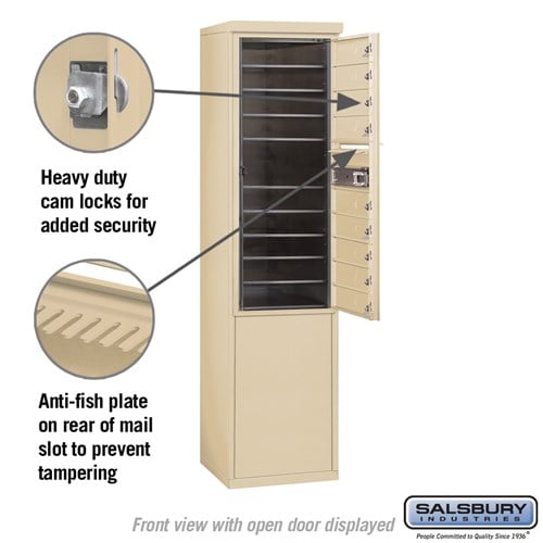 11 Door High Free-Standing 4C Horizontal Mailbox with USPS Access