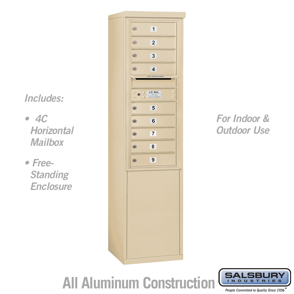 11-Door High Free-Standing 4C Horizontal Mailbox with USPS Access