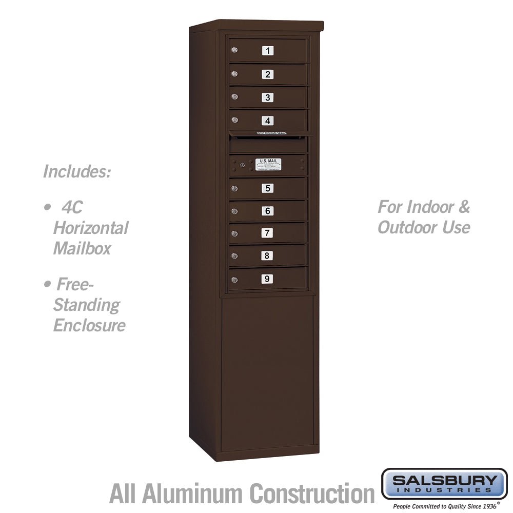 11-Door High Free-Standing 4C Horizontal Mailbox with USPS Access