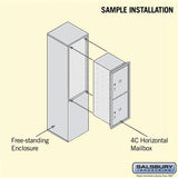 11 Door High Free-Standing Parcel Locker with 2 Parcel Lockers in Sandstone with USPS Access