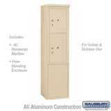 11 Door High Free-Standing Parcel Locker with 2 Parcel Lockers in Sandstone with USPS Access