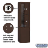 11-Door Free-Standing Parcel Locker with Private Access in Bronze