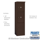 11-Door Free-Standing Parcel Locker with Private Access in Bronze