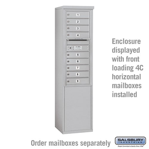 Free-Standing Enclosure for Single Column Mailbox Unit - Aluminum
