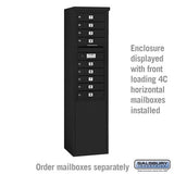 Free-Standing Mailbox Enclosure for 3711 Single Column Unit - Black