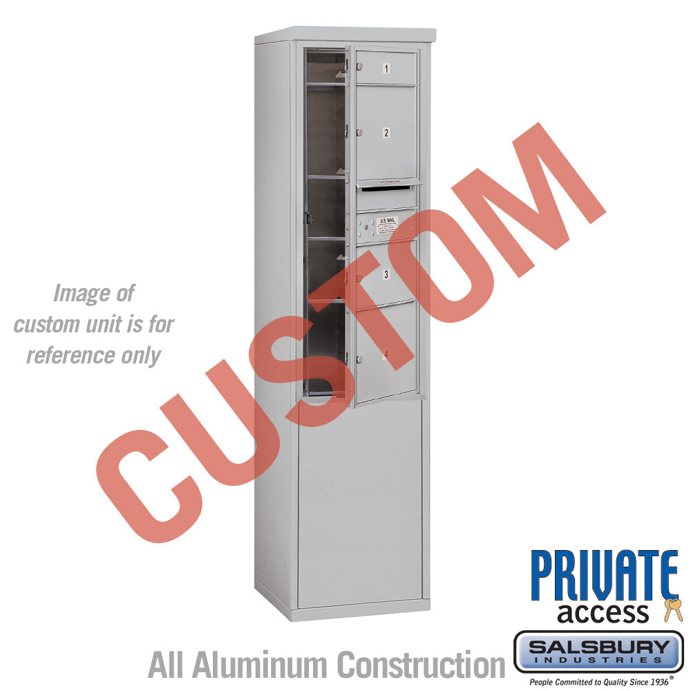 Free-Standing 4C Horizontal Mailbox Unit - 11 Door High - Aluminum - Front Loading - Private Access