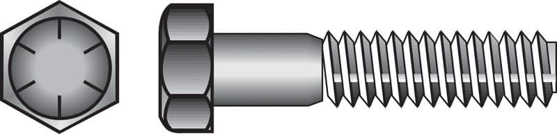 Hillman 1/4 in. Diameter x 2 in. Length Grade 8 Heat-Treated Steel Hex Head Cap Screws, Coarse Thread, 100-Pack