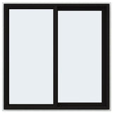 JELD-WEN FiniShield V-4500 59-1/2-in x 47-1/2-in x 3-in Jamb Right-operable Vinyl Black Sliding Window Full Screen Included