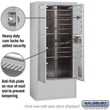 Maximum Height Free-Standing 4C Horizontal Mailbox with 10 Doors and 4 Parcel Lockers