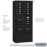 Maximum Height Free-Standing 4C Horizontal Mailbox with Parcel Lockers