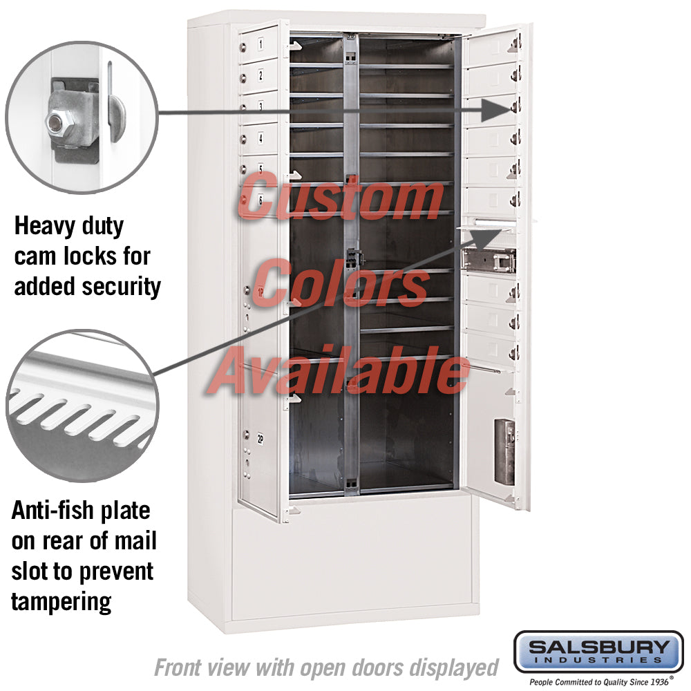 Free-Standing 4C Horizontal Mailbox Unit with Custom Color and Private Access