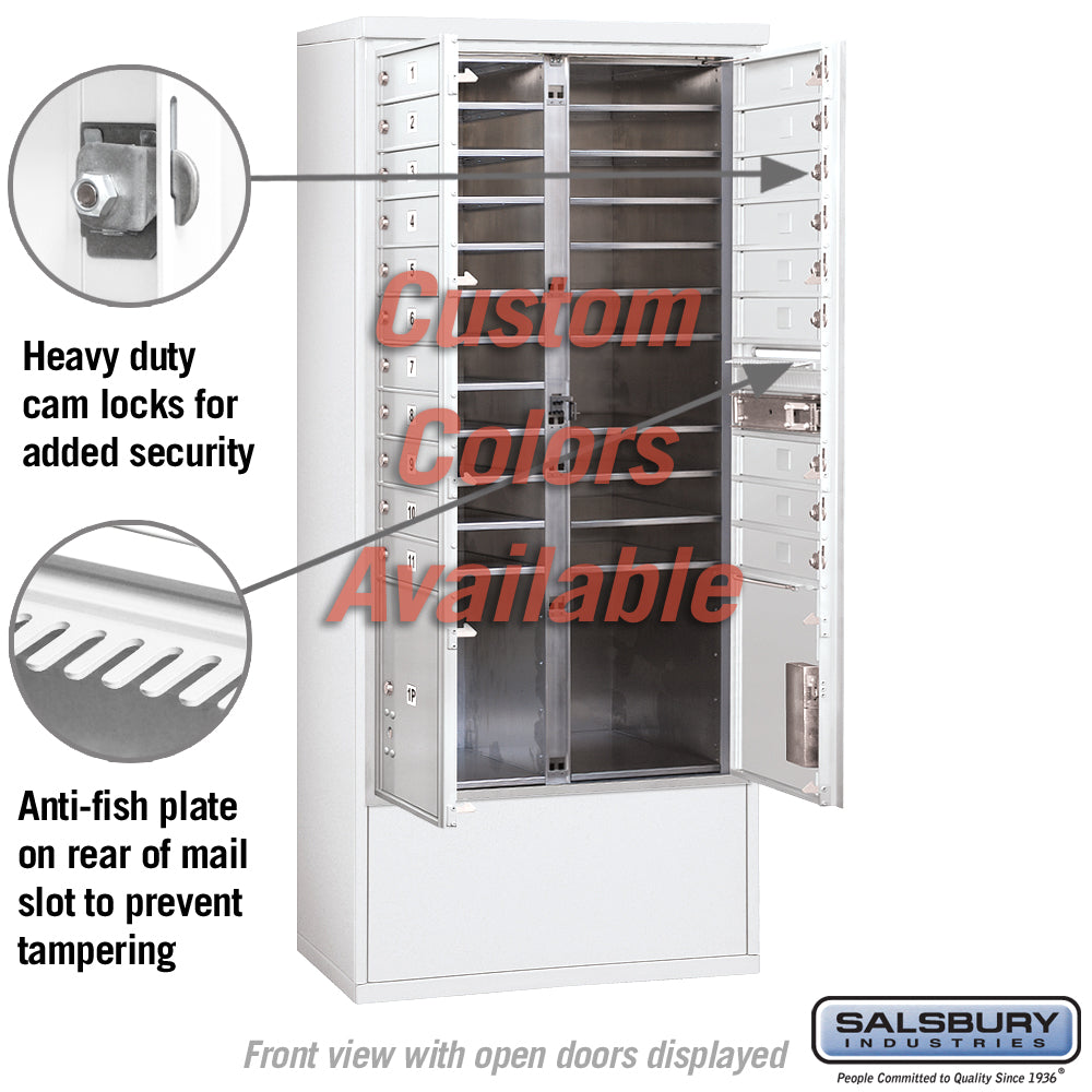 Free-Standing 4C Horizontal Mailbox Unit with Custom Color and Private Access