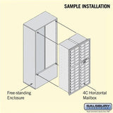 Maximum Height Free-Standing 4C Horizontal Mailbox with 29 Doors and Private Access