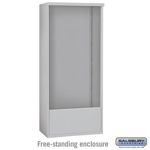 Free-Standing Enclosure for Double Column Mailbox Unit - Aluminum