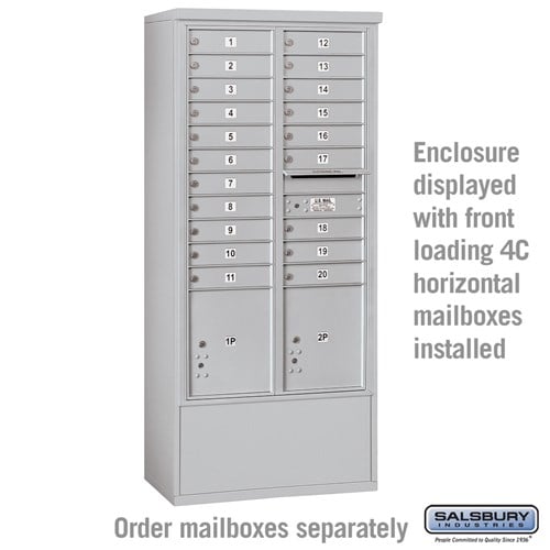 Free-Standing Enclosure for Double Column Mailbox Unit