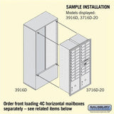 Free-Standing Enclosure for 3716 Double Column Mailbox Unit - Black