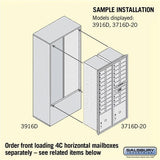 Free-Standing Enclosure for Double Column Mailbox Unit - Bronze