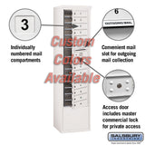 Free-Standing 4C Horizontal Mailbox Unit with 14 MB1 Doors, Custom Color, Front Loading, Private Access