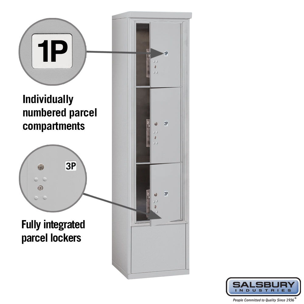 Maximum Height Free-Standing 4C Horizontal Parcel Locker with USPS Access