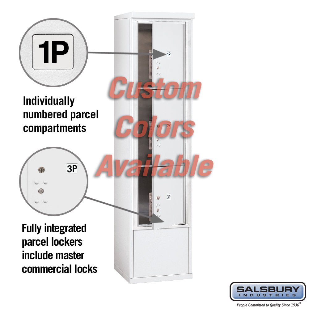 Free-Standing 4C Horizontal Mailbox Unit with Parcel Lockers and ADA Compliance