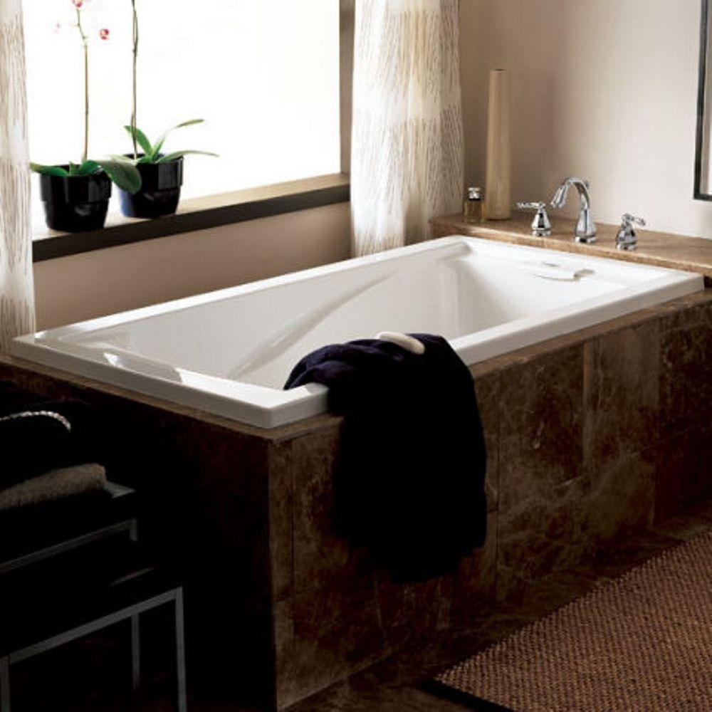 Evolution 60 in. x 32 in. Whirlpool Tub with EverClean in White - Super Arbor