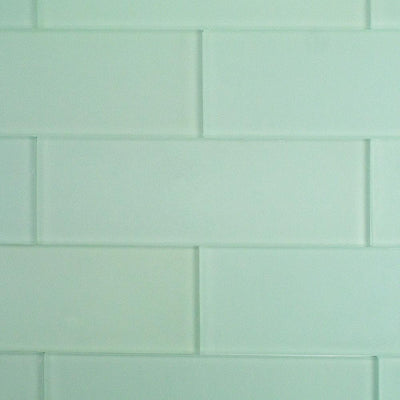 Ivy Hill Tile Contempo Seafoam Frosted 4 in. x 12 in. Glass Tile (15 pieces 5 sq.ft/Box) - Super Arbor