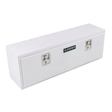 Lund 72 in White Steel Full Size Top Mount Truck Tool Box with mounting hardware and keys included - Super Arbor