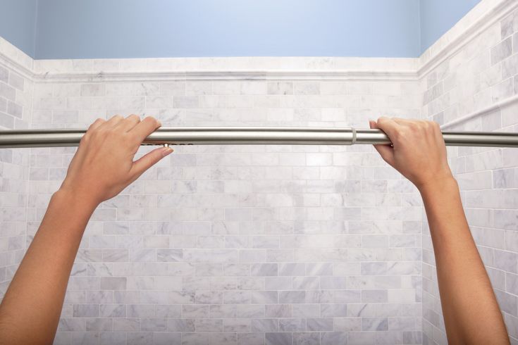 Moen 57-in to 60-in Tension Mount Brushed Nickel Tension Single Curve Shower Rod