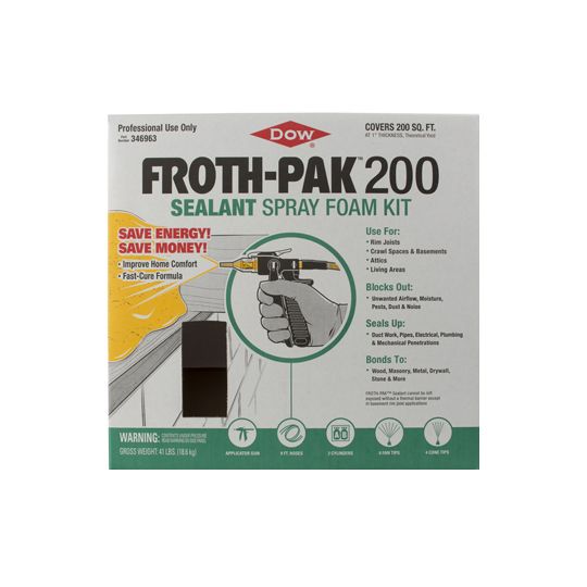 DOW FROTH-PAK 200 Sealant Spray Foam Insulation Kit