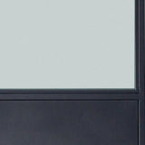 37 in. x 84 in. 3/4 Lite Concorde KD Clear Glass Black Metal Finish Sliding Barn Door with Hardware Kit - Super Arbor