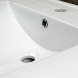 Juliette 49 in. W x 22 in. D Vitreous China Vanity Top in White with Single Faucet Hole - Super Arbor