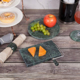 Natural Green Marble Stone 5 in. L x 8 in. W Cheese Slicer, Butter Cutter with Replacement Wire