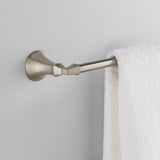 Mandara 4-Pc. Bath Hardware Set in SpotShield Brushed Nickel with Towel Ring, Toilet Paper Holder, 24" Towel Bar & Hook - Super Arbor