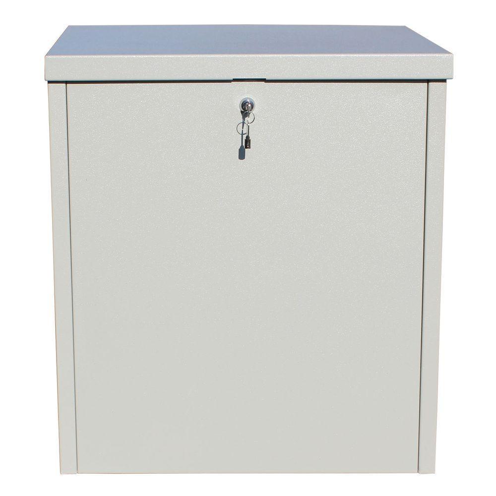 ParcelChest Textured Gray Ground Mount Locking Parcel Box - Super Arbor