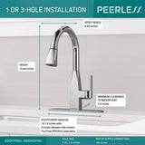 Xander Single-Handle Pull-Down Sprayer Kitchen Faucet in Chrome - Super Arbor