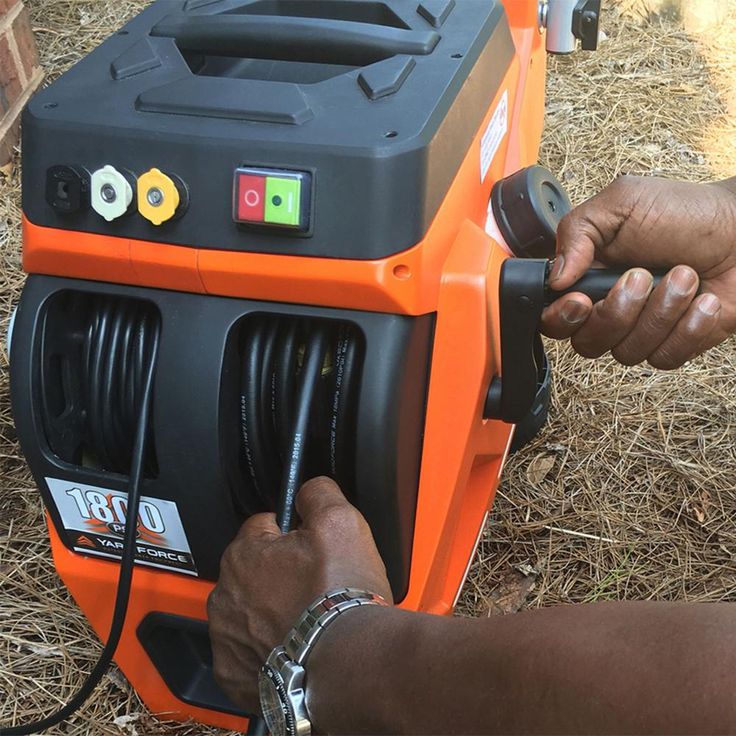 YARD FORCE 1800 PSI 1.2 GPM Electric Pressure Washer with Live Hose Reel and Turbo Nozzle