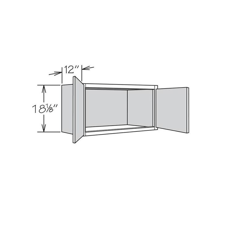 allen + roth Aveley 33-in W x 12.125-in H x 12-in D Linen Maple Door Wall Semi-Custom Cabinet